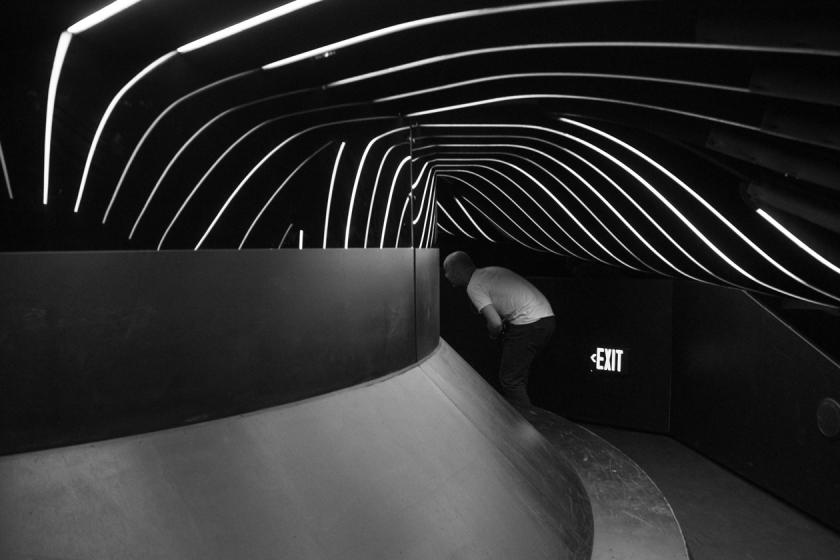 Black and white exit